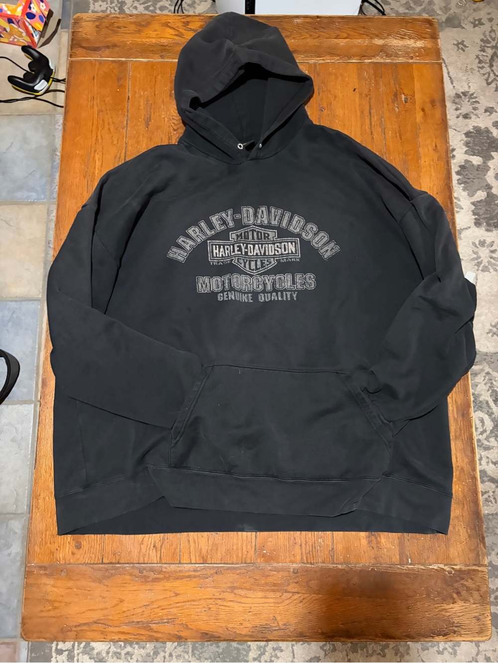 Harley-Davidson Black Pullover Hoodie with Front Logo